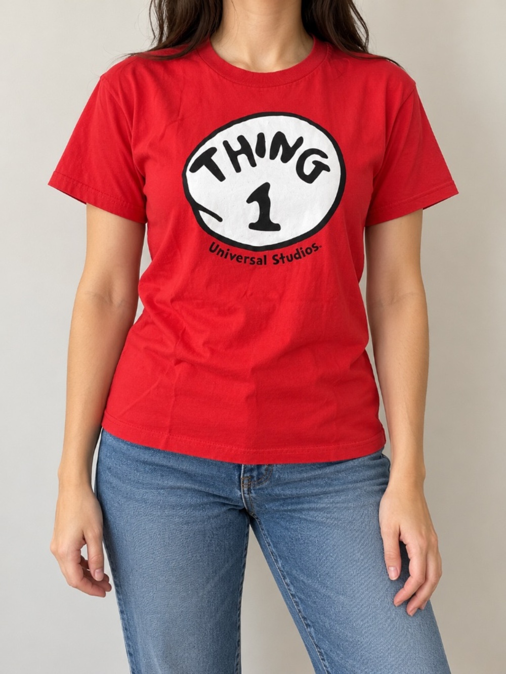 Universal Studios Thing 1 Red Graphic T-Shirt | Youth L / M Fit